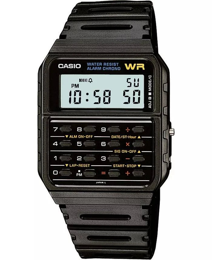 Casio Unisex Black Resin Calculator Watch CA-53