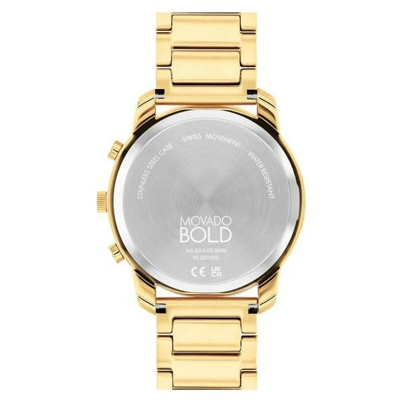 Movado Trend Element Chronograph 3601023 Dial Yellow Gold 42MM Men's Watch
