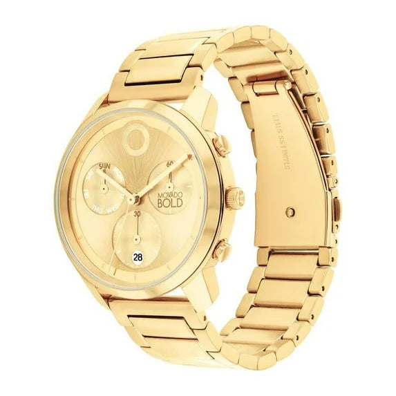 Movado Trend Element Chronograph 3601023 Dial Yellow Gold 42MM Men's Watch