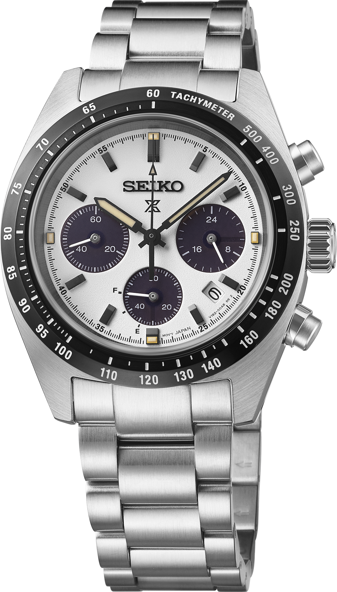 Seiko Speedtimer Solar SSC961 Stainless Steel Panda watch