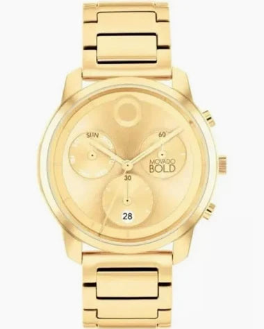 Movado Trend Element Chronograph 3601023 Dial Yellow Gold 42MM Men's Watch
